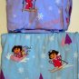Dora the Explorer and Boots Flannel Sheets Flat Fitted Twin Cotton Blue Lavender