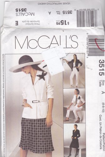 McCall 3515 Pattern Uncut FF 6 8 10 Non Stop Wardrobe Career Separates
