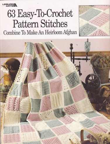 Leisure Arts "63 Easy To Crochet Pattern Stitches" Booklet 555 Darla Sims