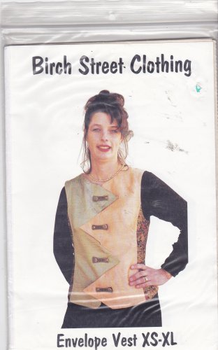 Birch Street Clothing Envelope Vest Pattern Uncut Wearable Art xs s m l xl