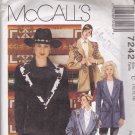 McCall's 7242 Pattern Uncut 10 12 14  Country Western Jacket Shawl