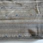 3 Yards Heavy Upholstery Remnant Fabric Soft Blue Tan Sand Bone White Tufted Stripes Rubberized