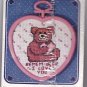 New Berlin Co. Counted Cross Stitch Kit 30536 Bear Heart Love Pink Valentine