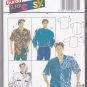 Burda 4875 Pattern Uncut Men's 14.5 - 17.5 Loose Fit Shirt Band or Notched Collar Contrast Options