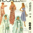 McCall's 6910 Pattern 10 Bridal Wedding Gown Bridesmaid Dress Train Cape
