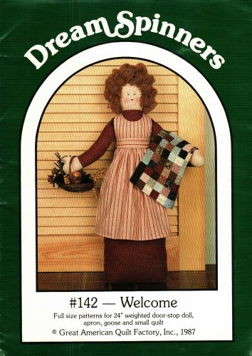 Dream Spinners 142 Welcome Pattern Uncut 24 inch Door Stop Doll Goose Quilt