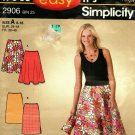 Simplicity 2906 Pattern uncut 8 10 12 14 16 18 Flared or Straight Skirt and Wallet