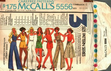 McCall's 5556 Pattern uncut 10 12 14 Jumpsuit and Skirt