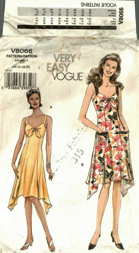 Vogue 8066 V8066 Pattern uncut 14 16 18 20 Tie Front Sun Dress