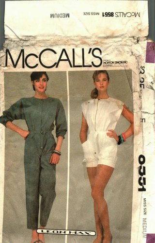 McCall's 8551 Pattern uncut Medium 14 16 Jumpsuit Leon Max