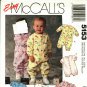 McCall's 5153 Pattern uncut Infants Babies 14 - 32 pounds Jumpsuit Romper Snap Crotch