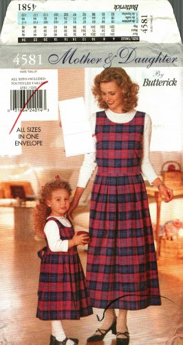 Butterick 4581 Pattern uncut Girls Misses Mother Daughter Jumper and Top