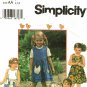 Simplicity 9466 Pattern uncut Toddlers 1/2 1 2 Jumper Romper Hen Chick Pockets Chickens