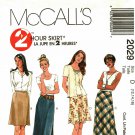 McCall's 2029 Pattern uncut 12 14 16 A Line or Bias Skirts in Two Lengths
