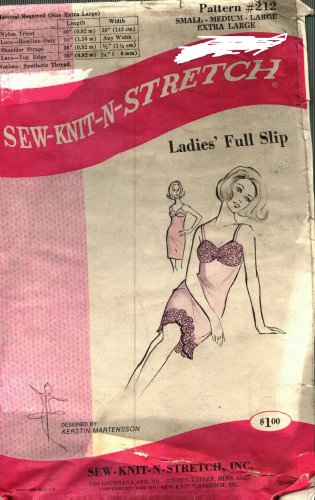 Sew Knit N Stretch 212 Full Slip uncut no instructions, 50 cents plus shipping