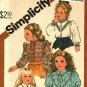 Simplicity 5675 Pattern uncut Toddlers Girls size 4 Blouses Ruffle Variations Short or Long Sleeves