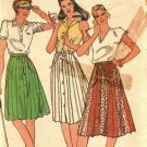 Butterick 3672 Pattern 14 A Line Pleated Skirt with Allaround Sections Cut Complete