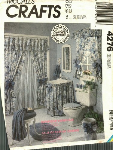 McCall's Home Decorating 4276 Pattern Bathroom Textiles