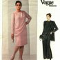 Vogue 2204 Pattern Uncut Size 14W 16W 18W Dress with Drape Below Knee or Formal Length