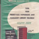 Vintage BYO Bind Your Own Book Binding Kit 5.5 x 8.25 in to make paperbacks into hard cover books