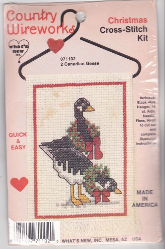Counted Cross Stitch Kit 071102 Canada Geese 2 Canadian Geese Hanger Christmas