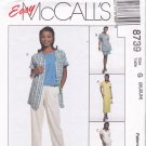 McCall's 8739 Pattern uncut 20 22 24 Dress Tunic Tank Top Pants Shorts