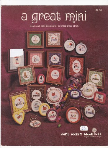 A Great Mini Jane Arlyn Crabtree Cross Stitch pattern chart leaflet Miniatures
