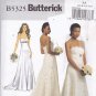 Butterick 5325 Pattern uncut 6 8 10 12 Strapless Bridal Wedding Dress with Train