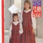 Butterick See & Sew 6332 Pattern 2 3 4 5 6 uncut Toddlers Girls Jumper Top Blouse