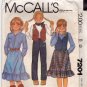 McCall's 7201 Pattern uncut Girls 8 Western Skirt Shirt Pants Vest 1980s Cowgirl
