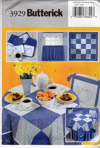 Butterick Home Decor 3929 Pattern Bluework Kitchen Embroidery
