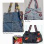 Oceanlake Designs Pattern Denim Chic Uncut Bags from Old Jeans