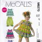McCall's M6270 Pattern uncut Girls 4 5 6 Sun Dress Hat Shorts Capris Ruffles