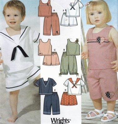 Simplicity 5982 Pattern uncut Toddlers 1/2 1 2 3 4 Sailor Top Shorts