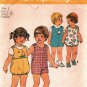 Simplicity 7456 Pattern uncut Toddlers Children 3 Short Jumpsuit Vintage 1970s Cut Complete