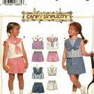 Simplicity 7094 size 2 3 4 Girls Toddlers Sailor Top Shorts, may be missing pieces