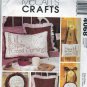 McCall's 4068 Pattern Uncut Redwork Embroidered Pillows Home Decor