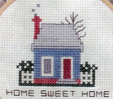 Counted Cross Stitch Mini Kit Home Sweet Home Busy Hands  Beginner's Kit