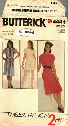 Butterick 4441 size 16 Dress Top Skirt, may be missing pieces