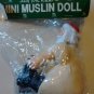 Just For Keeps Mini Muslin Santa Doll Seated NOS Big Butt Resin Head Hands Boots