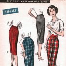 Advance 8761 Sewing Pattern uncut waist 24 Vintage 1950s Slim Fit Wiggle Skirt