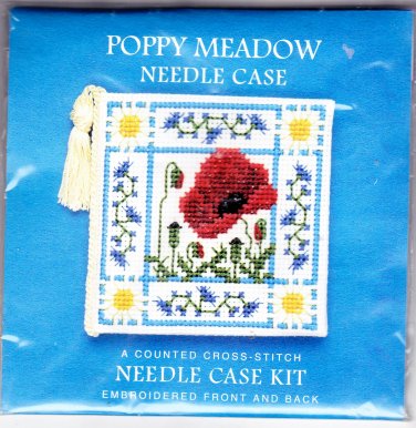 Textile Heritage Poppy Meadow Needle Case Counted Cross Stitch Kit