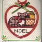 Counted Cross Stitch Christmas Ornament Kit Knitting Cat Noel 30637 New Berlin