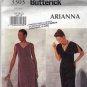 Butterick 3303 Pattern uncut 18 20 22 A-line dress High Low Hem Sleeveless or Slit Flutter Sleeves