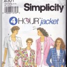Simplicity 8301 Pattern 10 12 14 16 Lined or Unlined Boxy Jacket Vintage 1990s