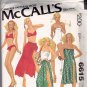McCall's 6615 Pattern 8 10 12 Swimwear Tank Swimsuit Bikini Skirt Coverup Bag Vintage 1970s