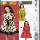 McCall's M5742 Pattern uncut Girls Toddlers 2 3 4 5 Party Dress Ruffles Built-In Petticoat