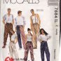 McCall's Pattern 7684 Men Women L XL Pull On Pants Pockets Loose Fit Low Crotch Hip 40-46