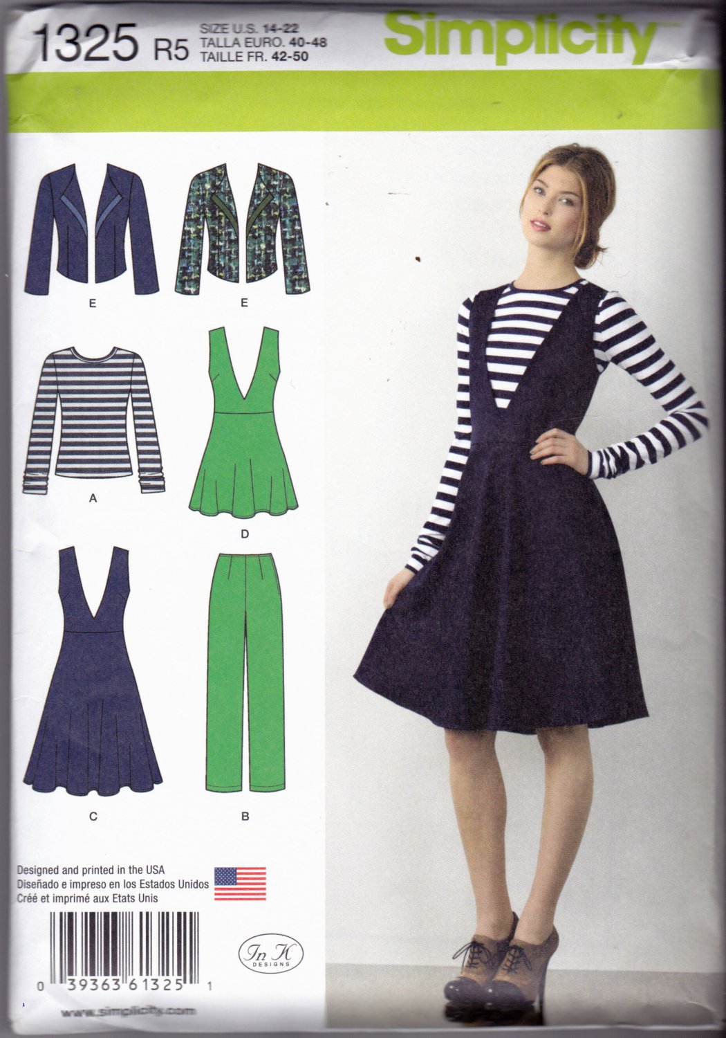 Simplicity 1325 Pattern uncut 14 16 18 20 22 Pants Jumper Tunic Jacket Knit Top In K Designs