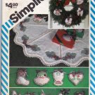 Simplicity 6190 Sewing Pattern Shadow Quilted Christmas Ornaments Tree Skirt Marjorie Puckett